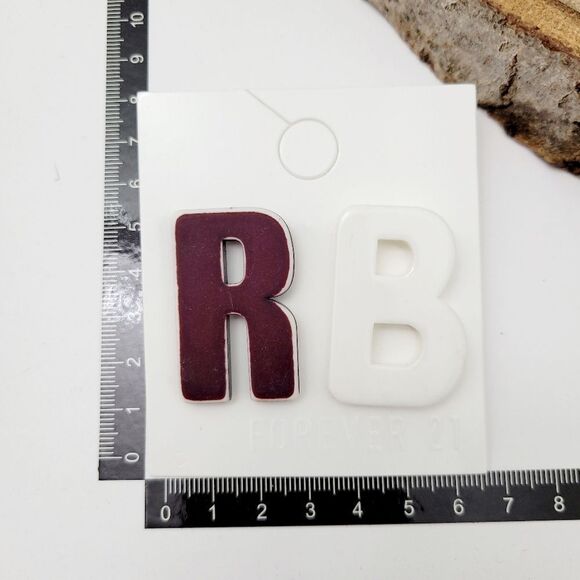 Brand New Forever 21 Letter R B Earrings - Picture 5 of 5
